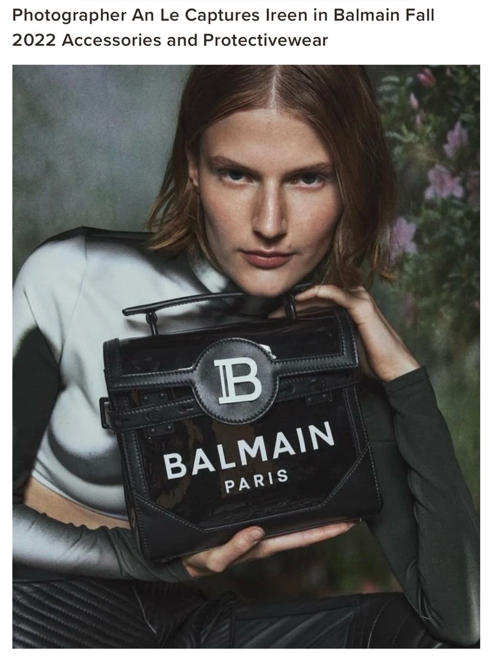 Balmain B-Buzz 23 Logo Vinyl Crossbody Bag